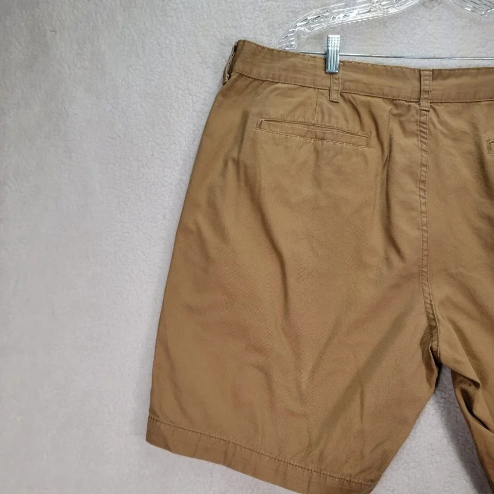St. John's Bay Brown Pure Cotton High Rise Classic Preppy Chino Shorts